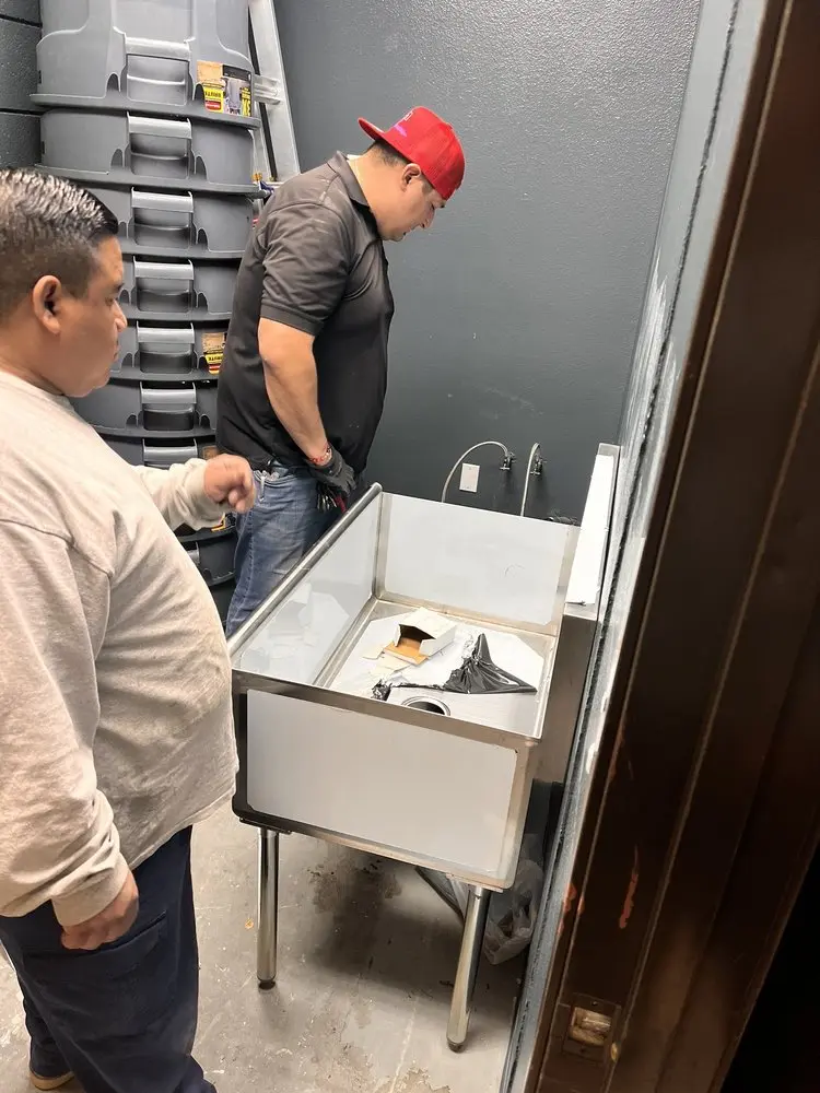 Commercial plumbing and sink installation in Barnesville